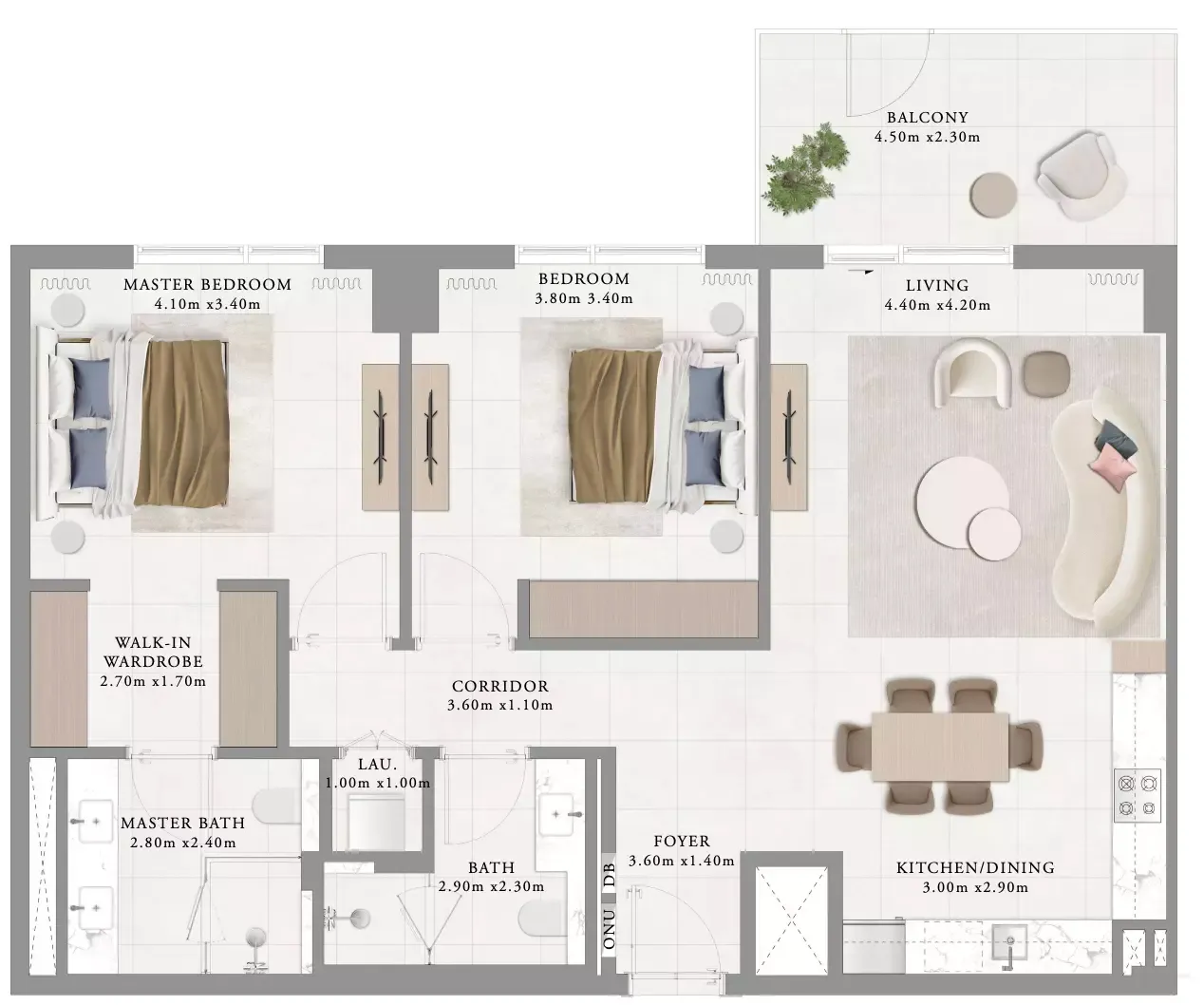 Floor plan for Type 1