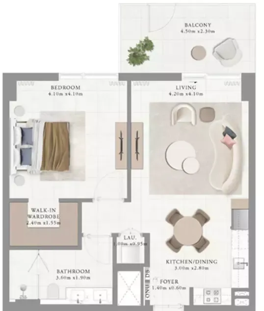 Floor plan for Type 1