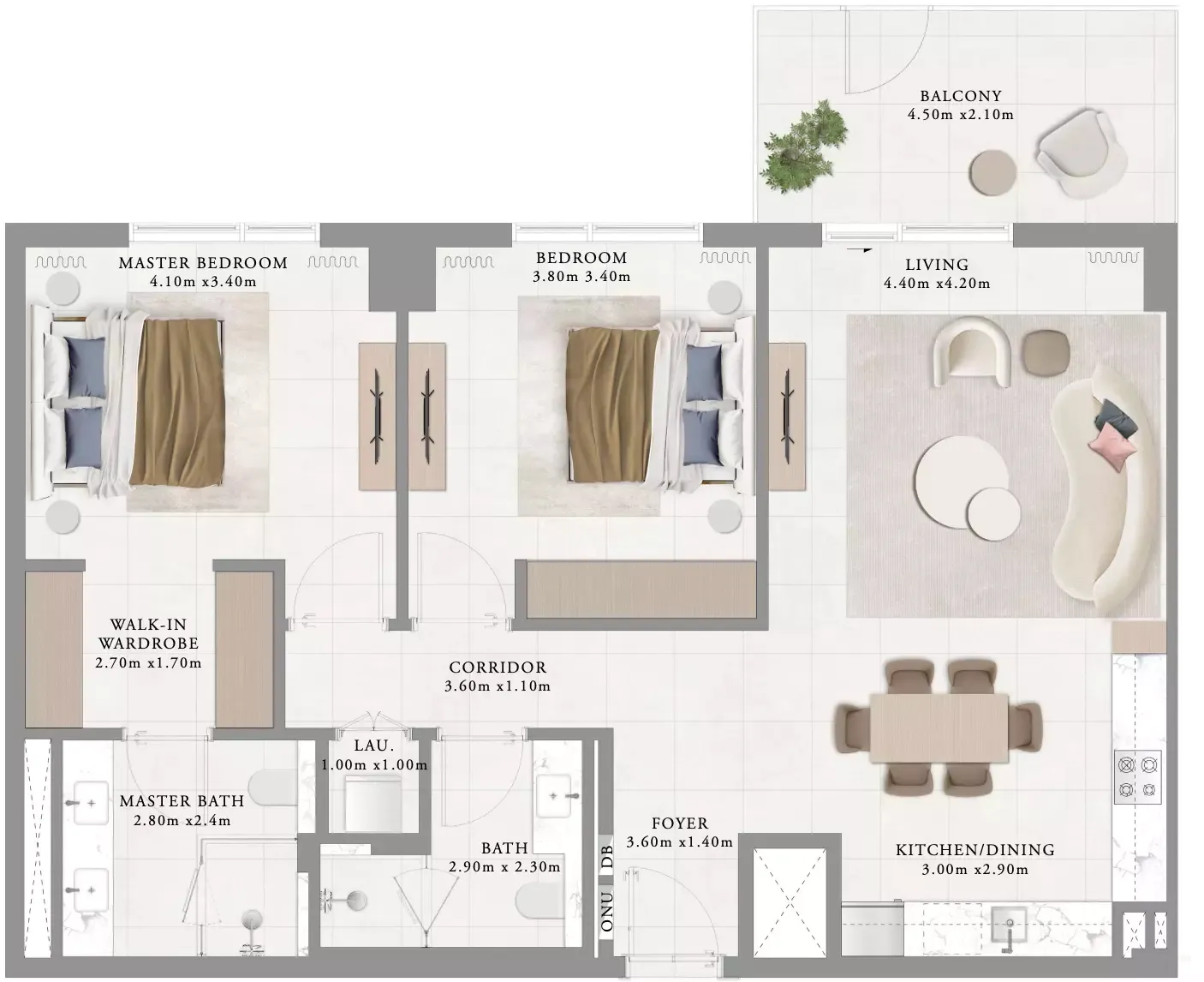Floor plan for Type 1