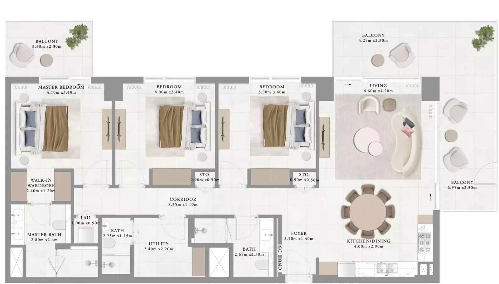 Floor plan for Type 3