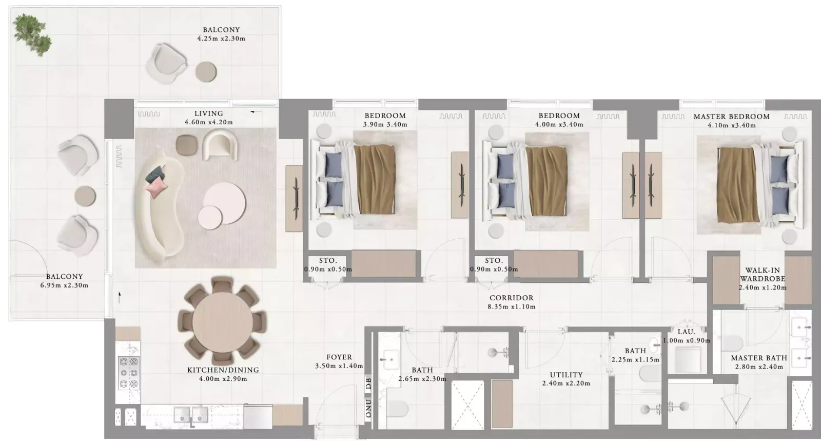 Floor plan for Type 3