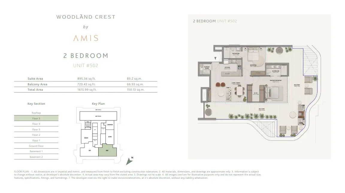 Floor plan for Unit 502