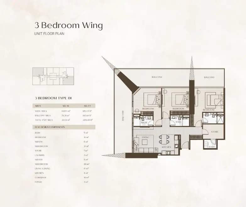 Floor plan for Type 01