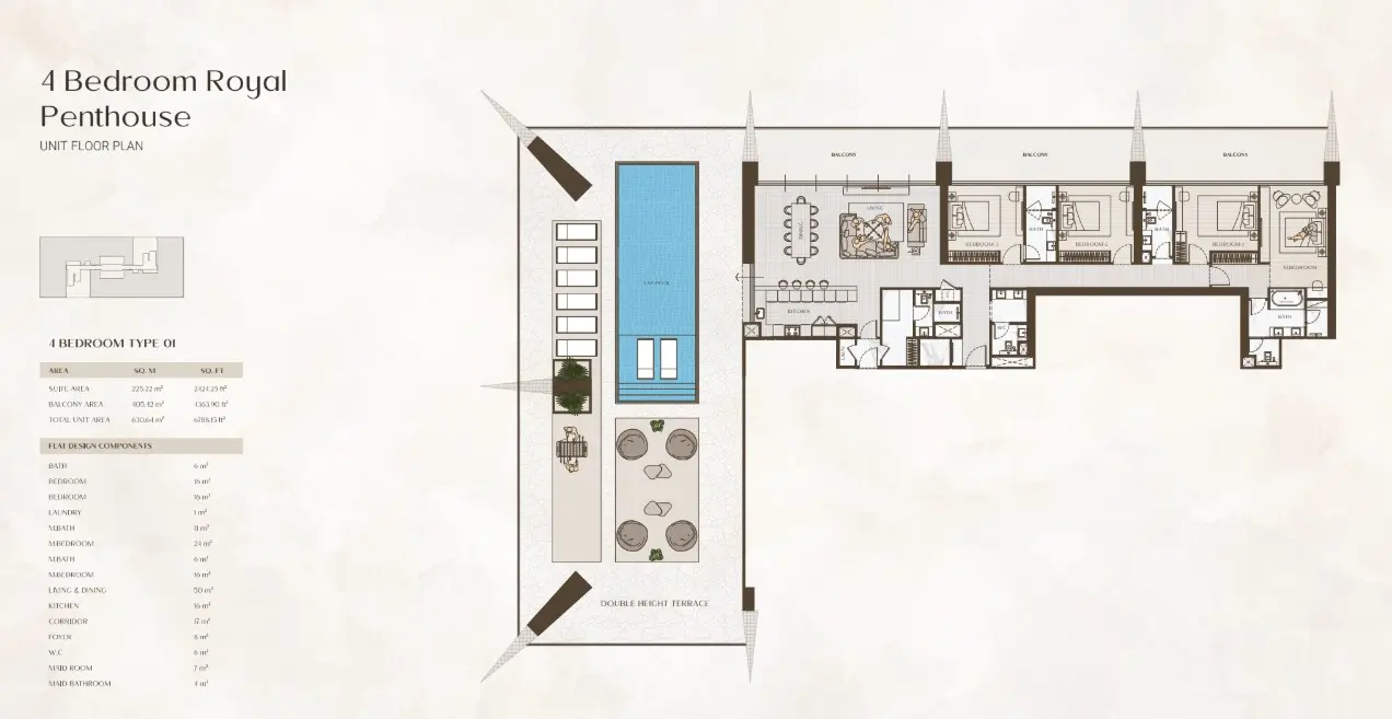 Floor plan for Type 01