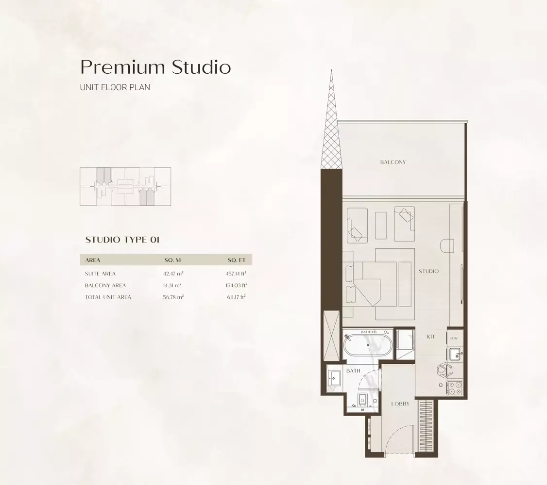 Floor plan for Type 01
