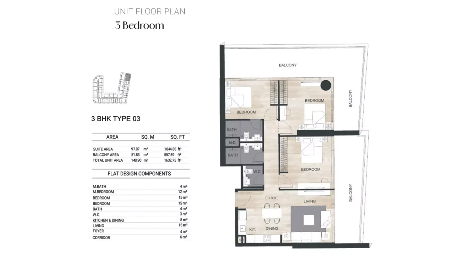 Floor plan for Type 03