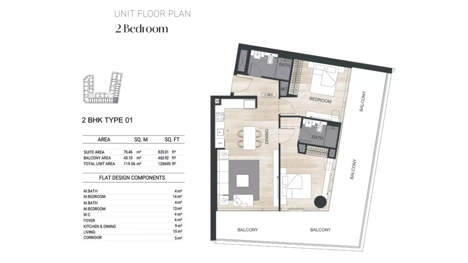 Floor plan for Type 01