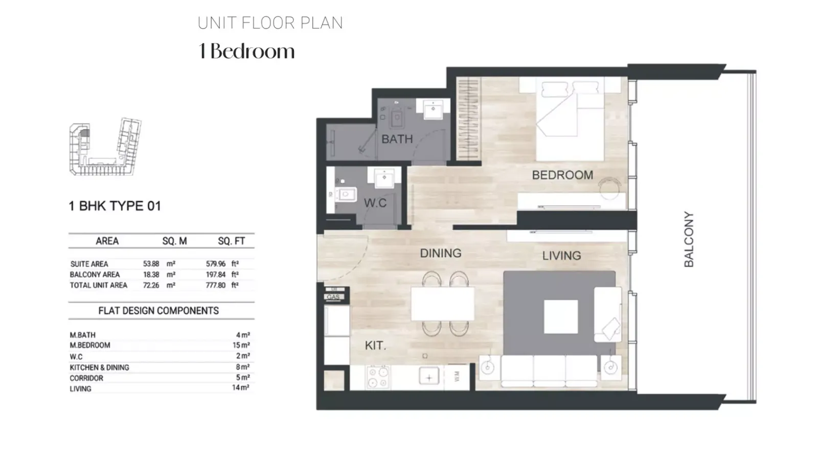 Floor plan for Type 01