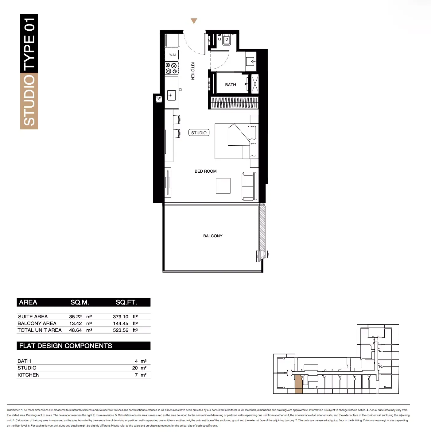 Floor plan for Type 01