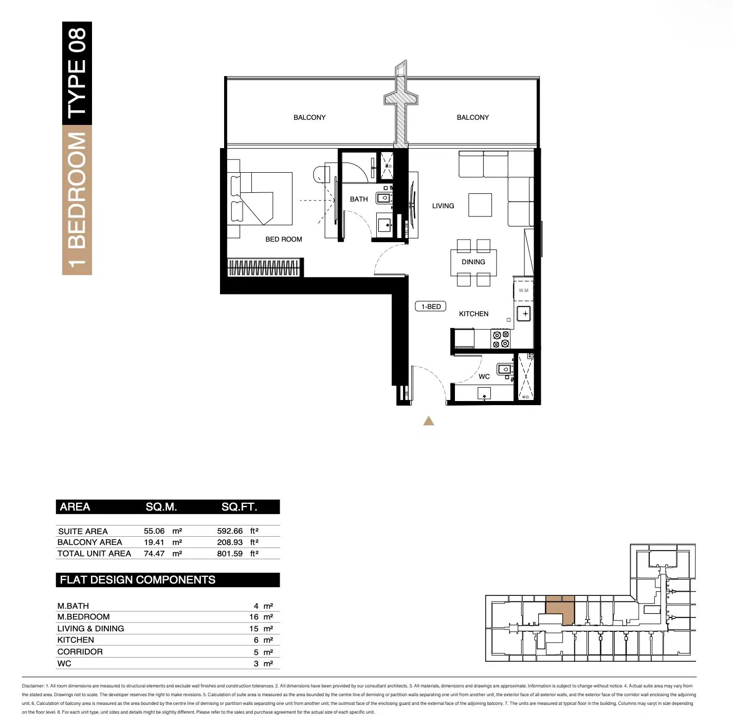 Floor plan for Type 08