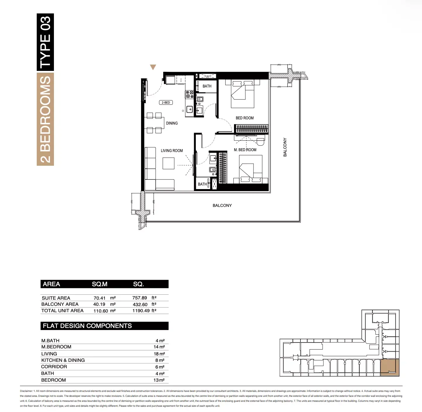 Floor plan for Type 03