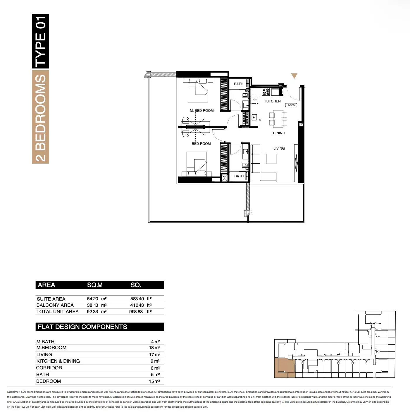 Floor plan for Type 01