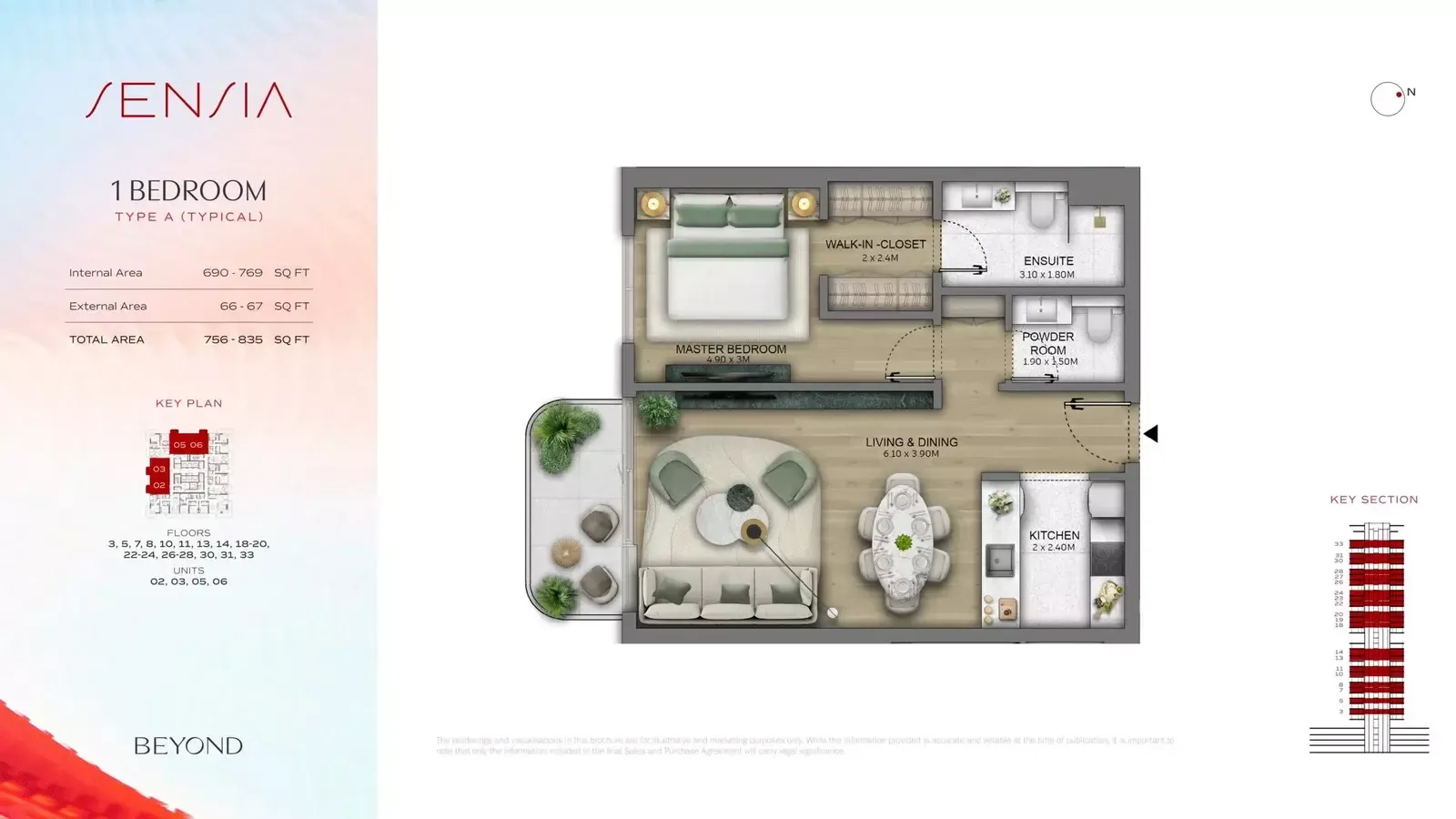 Floor plan for Type A1