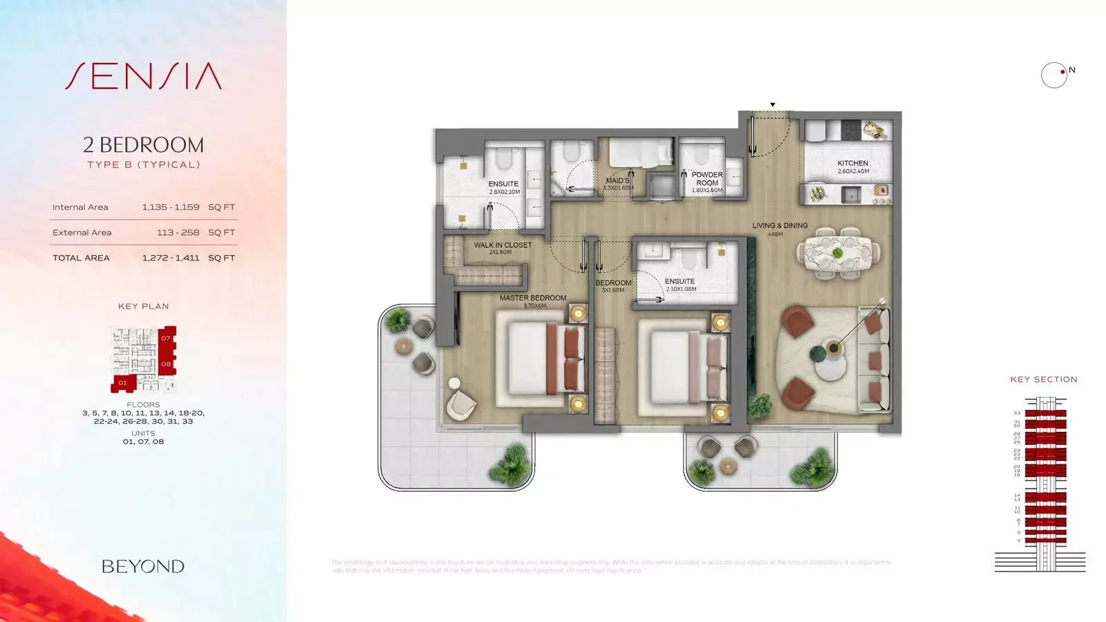 Floor plan for Type B1