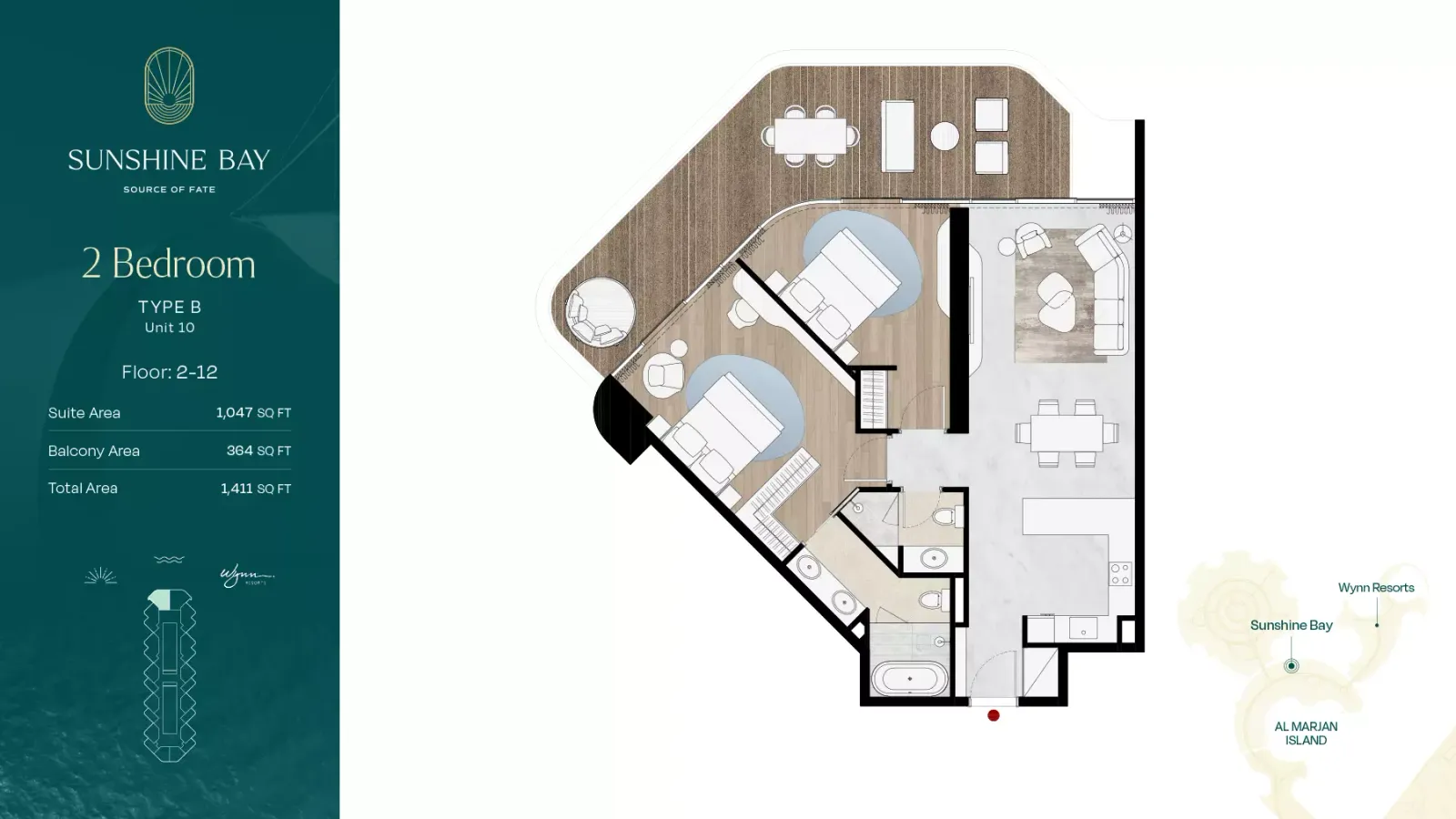 Floor plan for Type B1