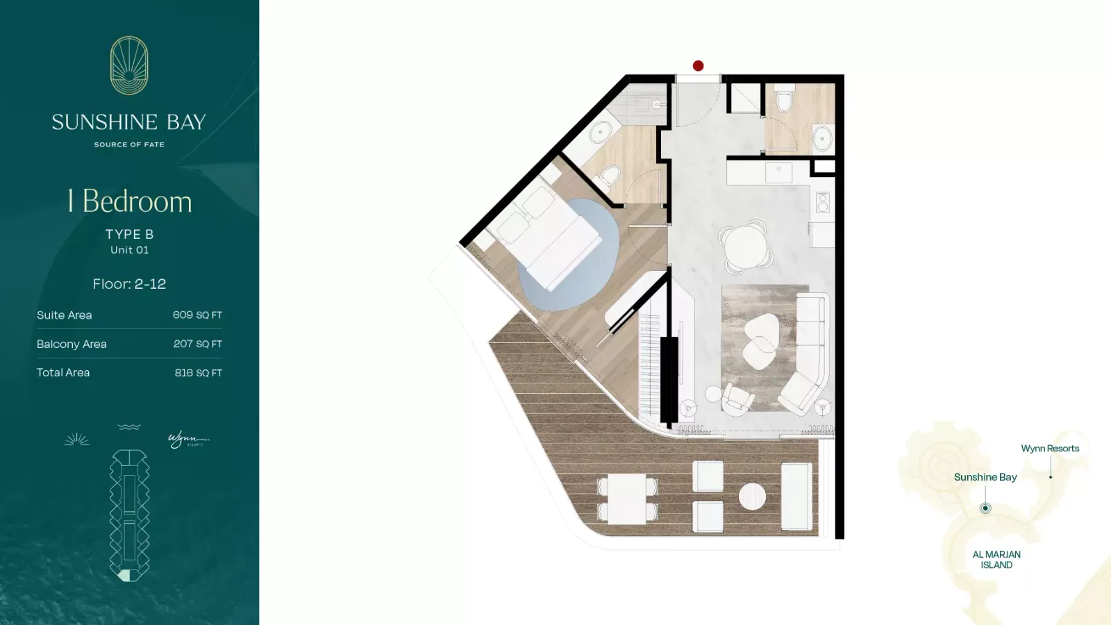 Floor plan for Type B1