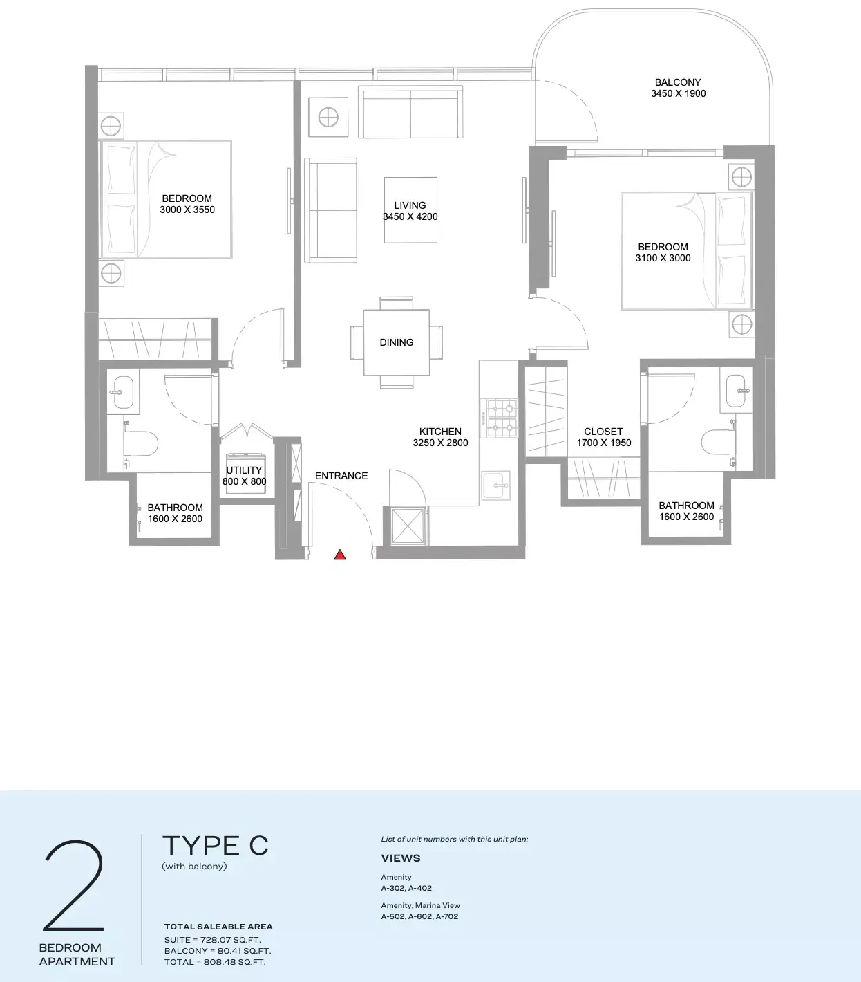 Floor plan for Type C