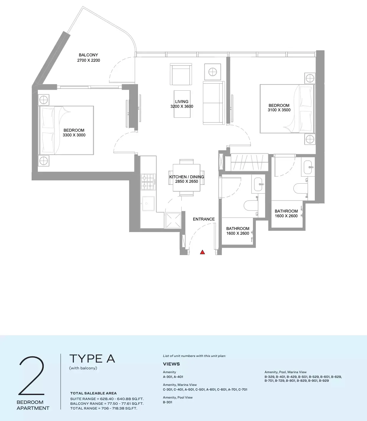 Floor plan for Type A