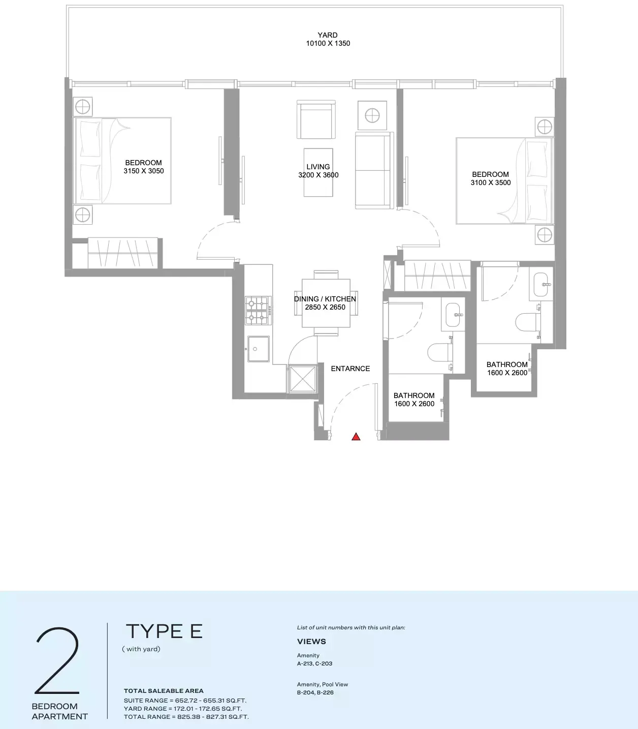 Floor plan for Type E