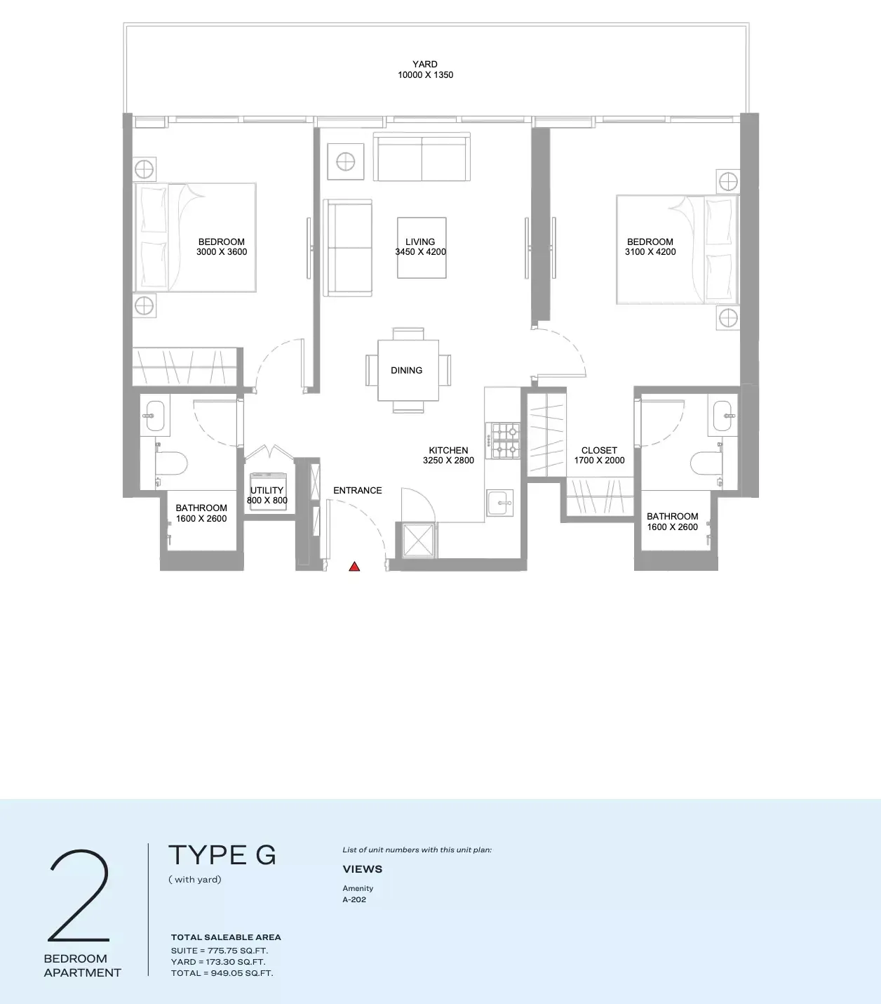 Floor plan for Type G