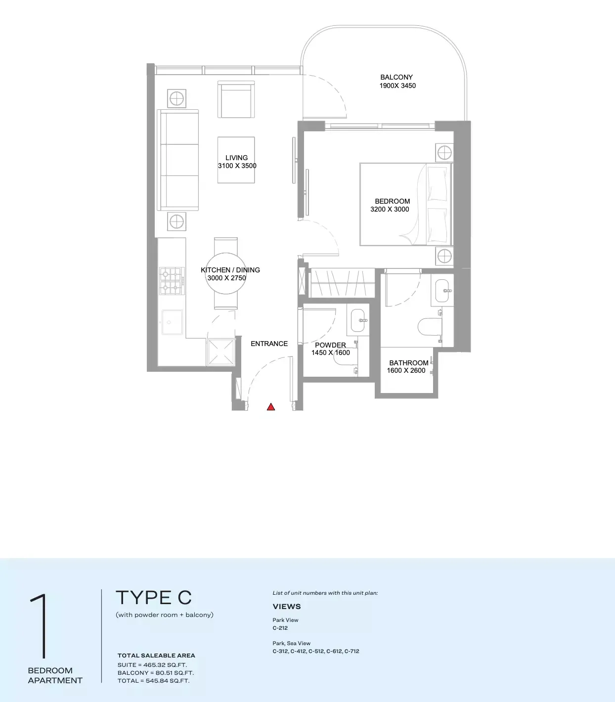 Floor plan for Type C