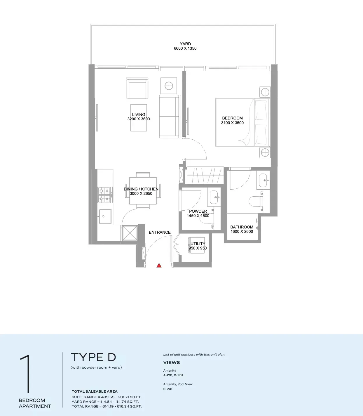 Floor plan for Type D