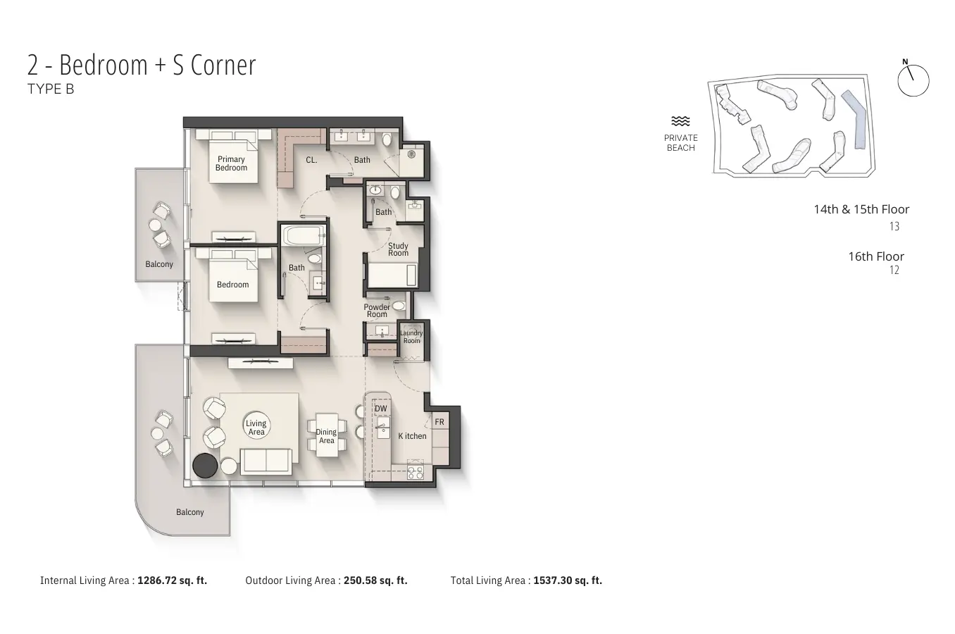 Floor plan for Type B