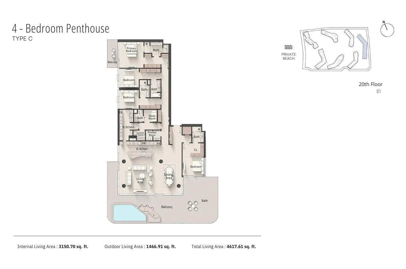 Floor plan for Type C