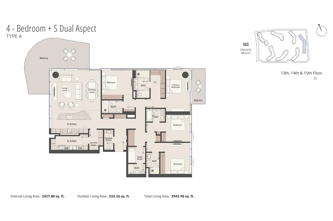 Floor plan for Type A