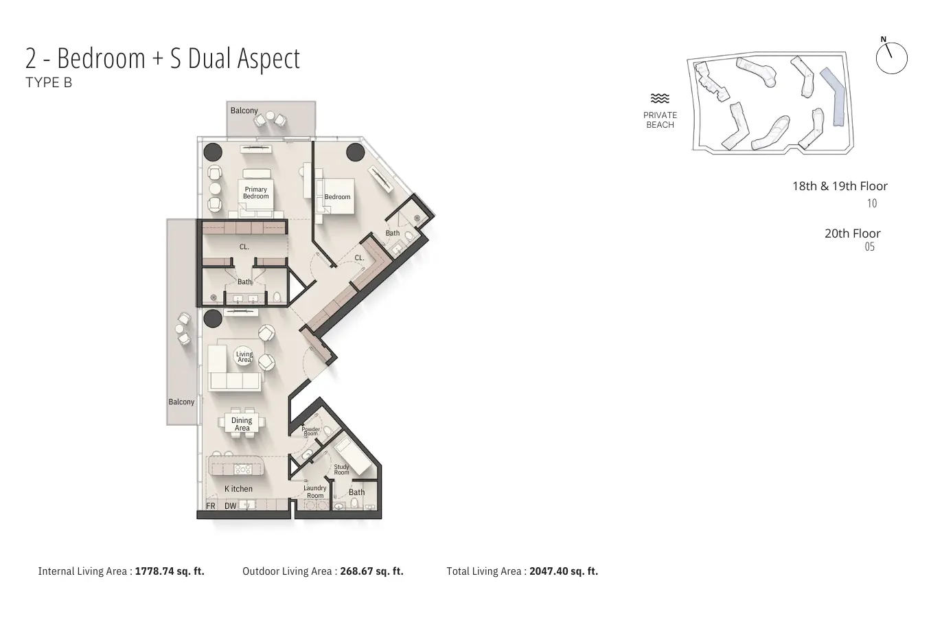 Floor plan for Type B1