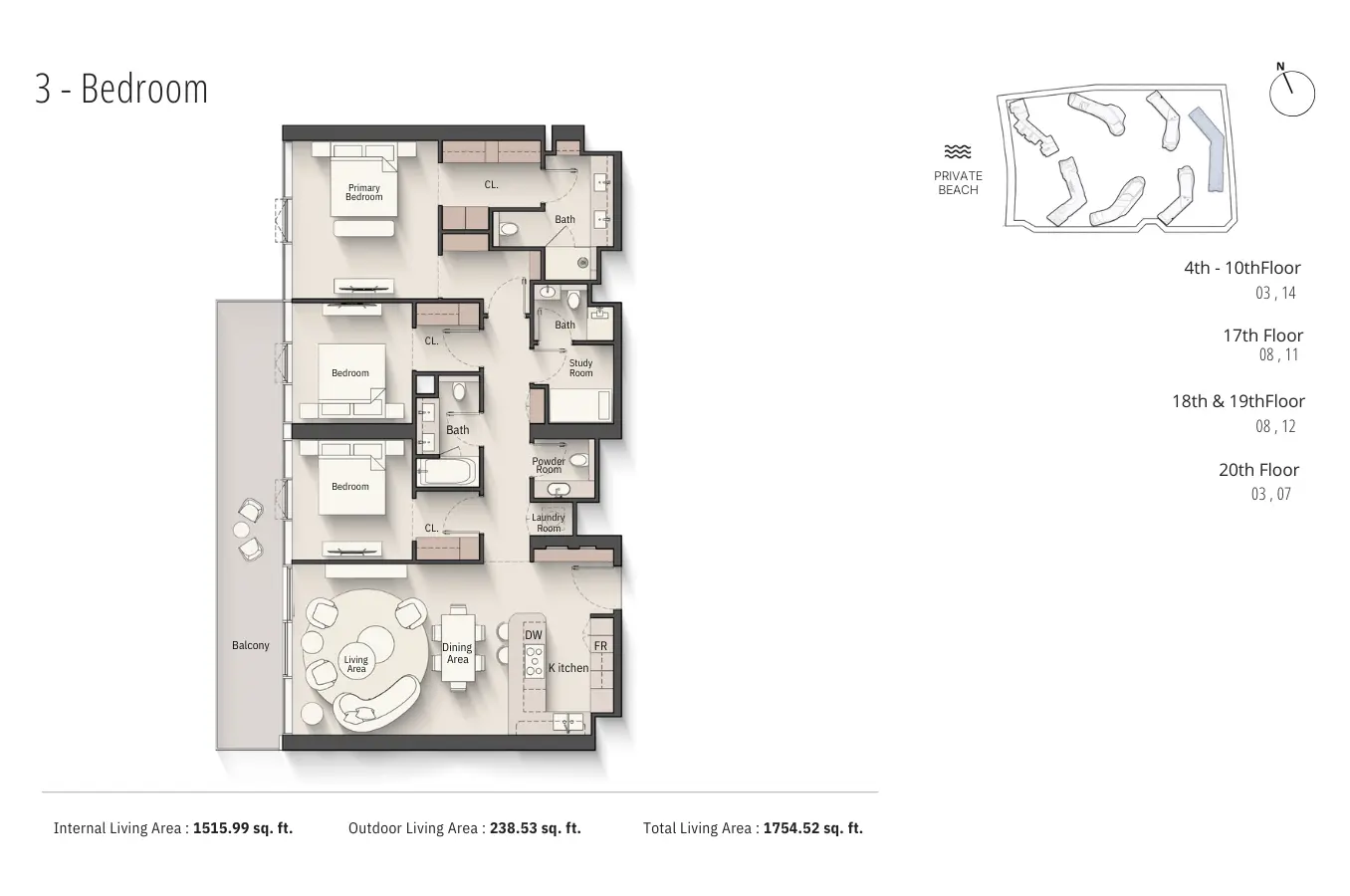Floor plan for Type A