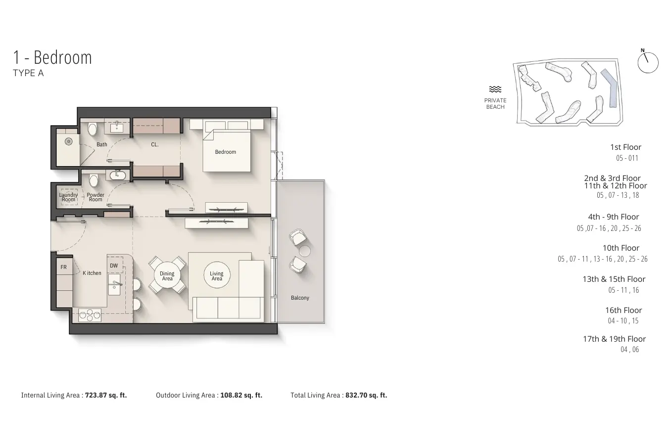 Floor plan for Type A