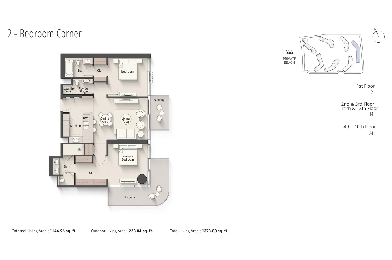 Floor plan for Type A1