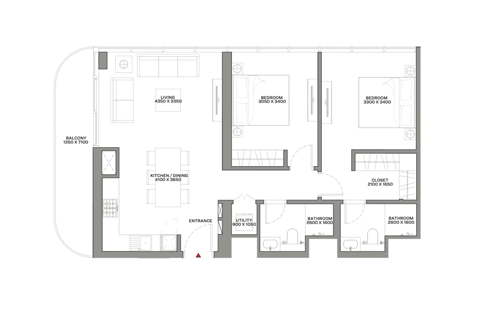 Floor plan for Type H