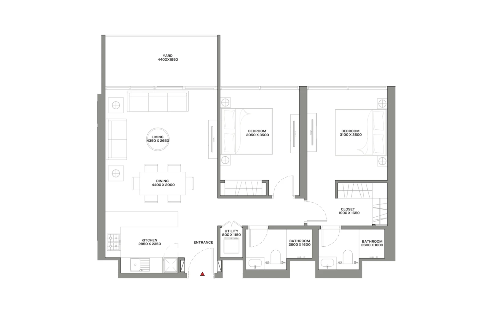 Floor plan for Type G