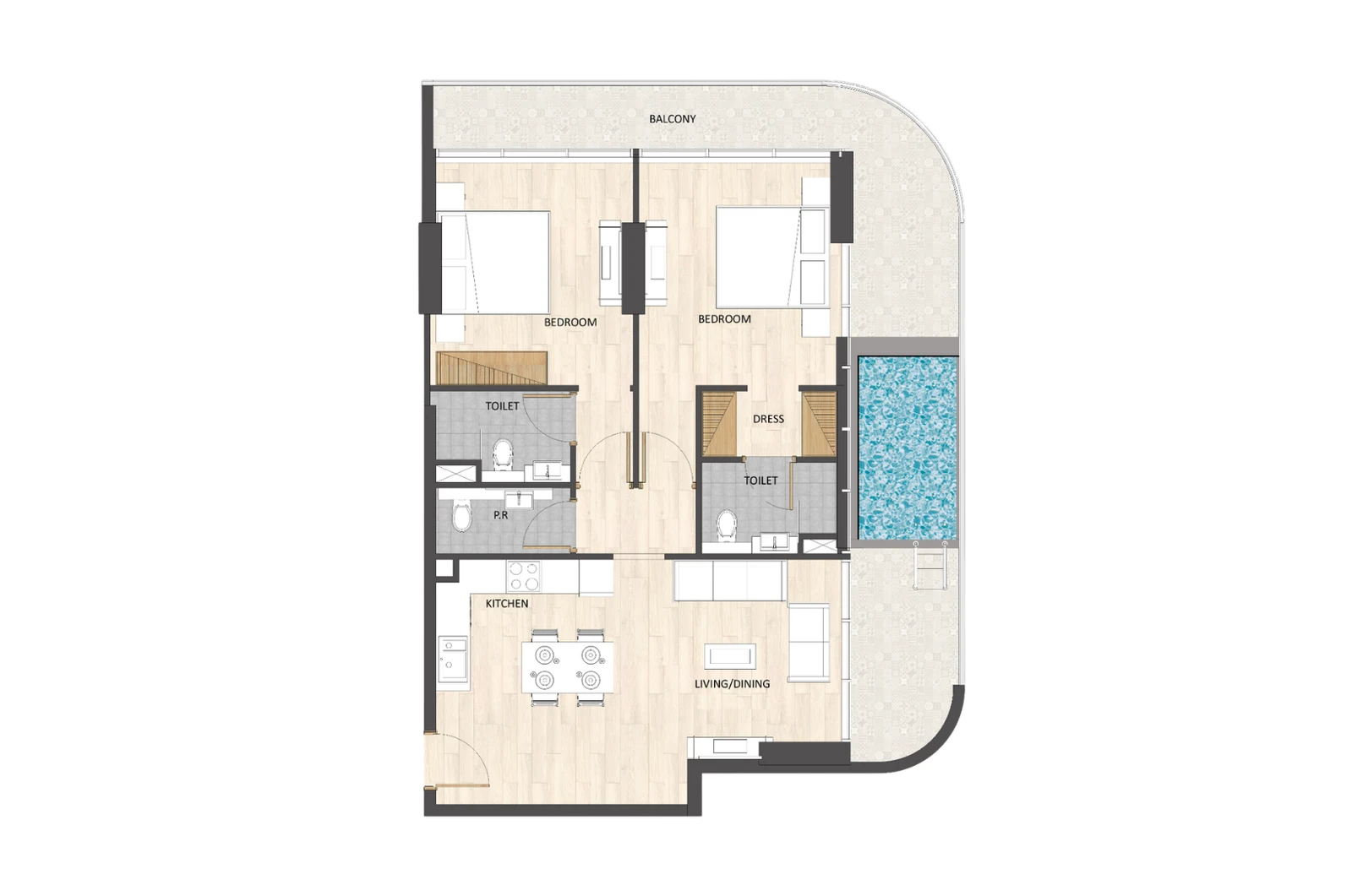 Floor plan for Type C3