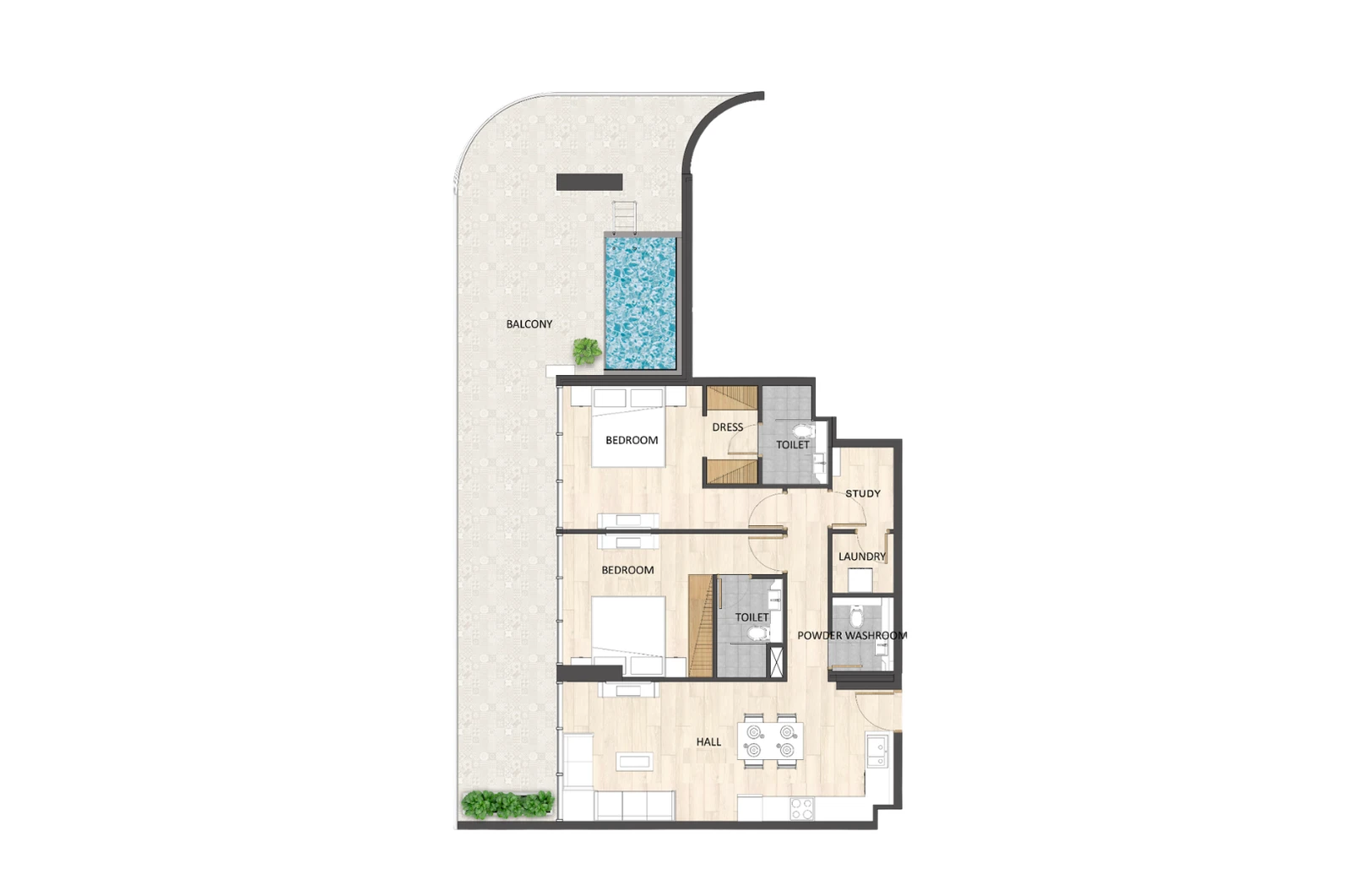 Floor plan for Type B