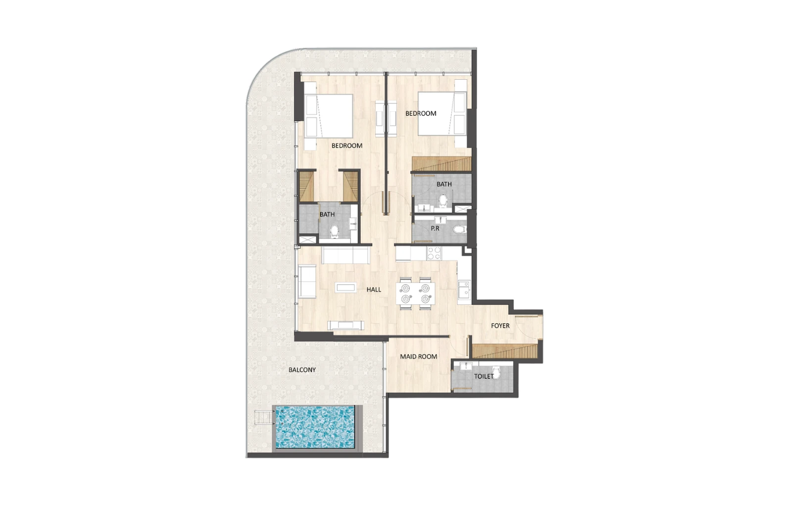 Floor plan for Type A2