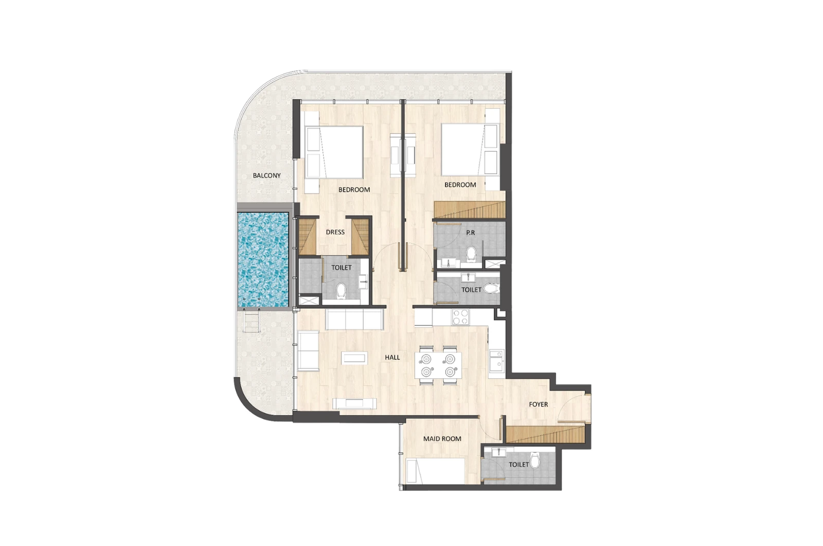Floor plan for Type A1