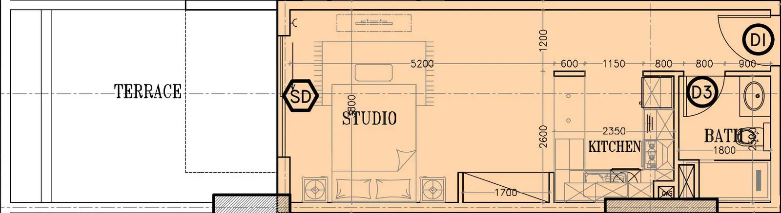 Floor plan for Type A