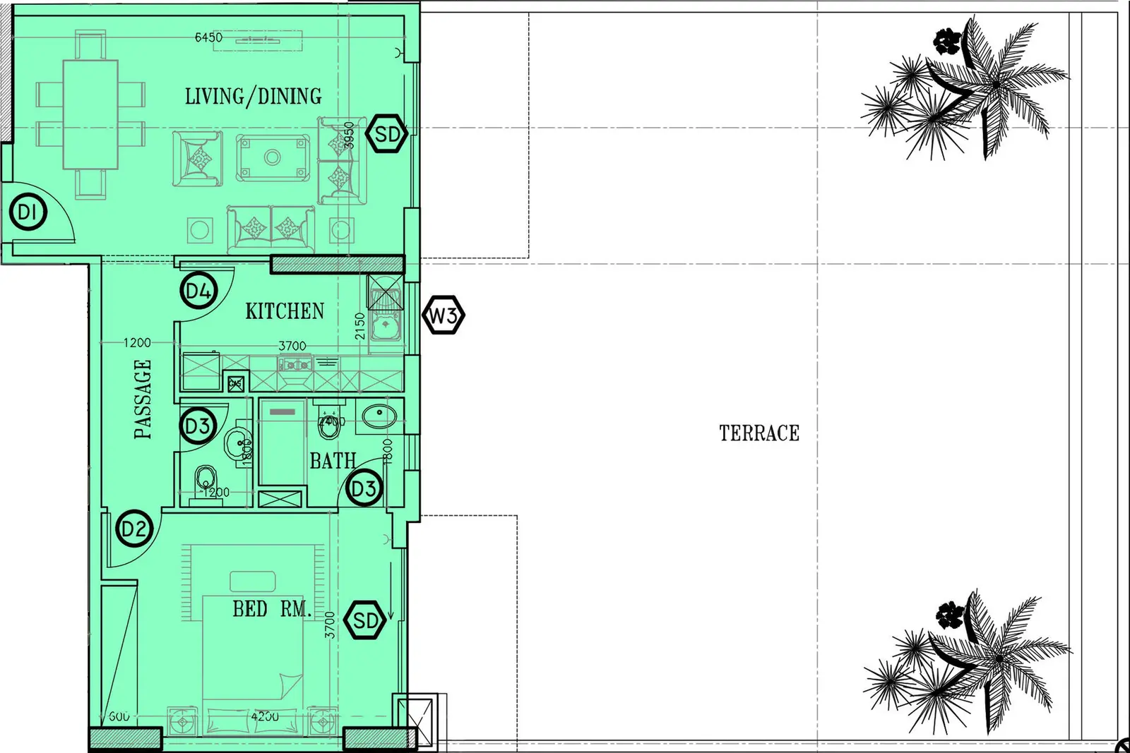 Floor plan for Type B