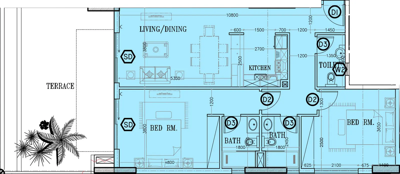 Floor plan for Type A