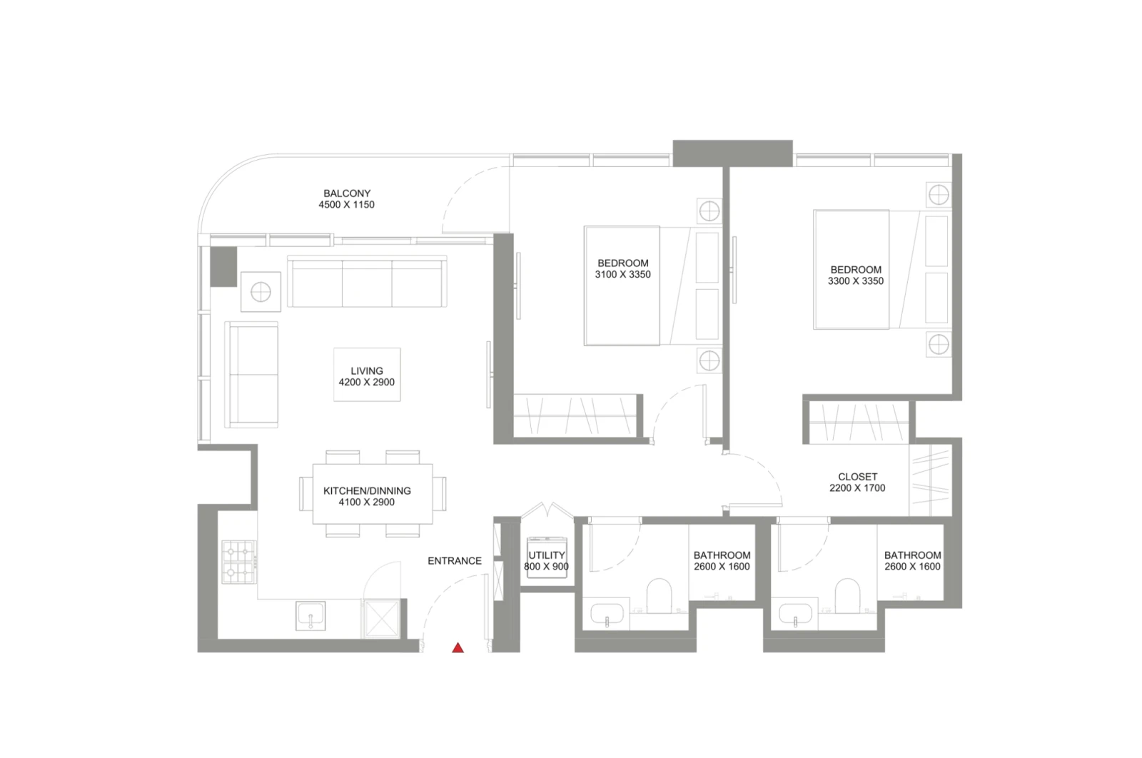 Floor plan for Type D