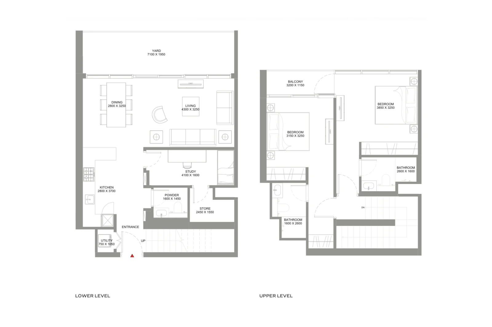 Floor plan for Type K