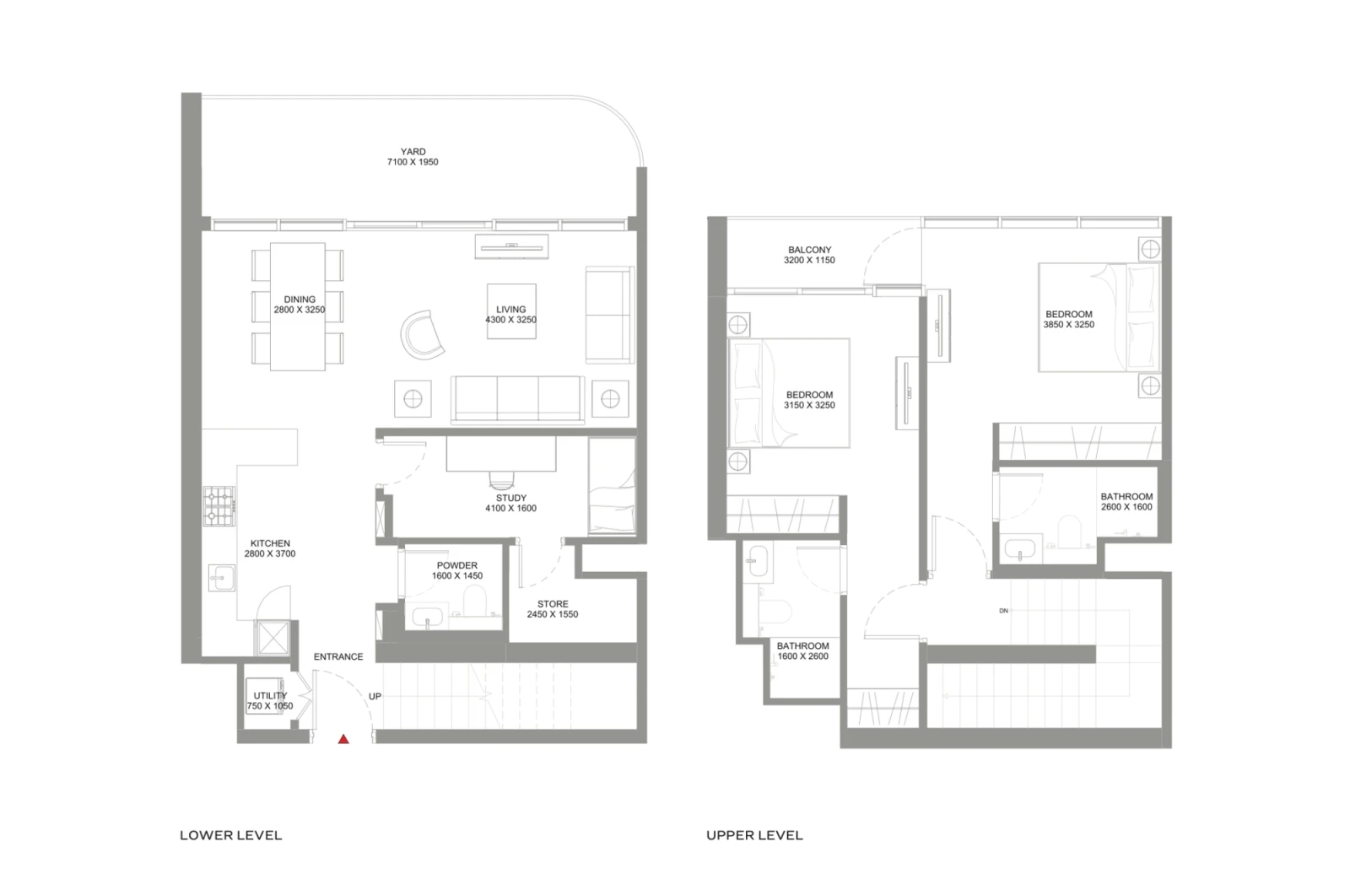 Floor plan for Type J