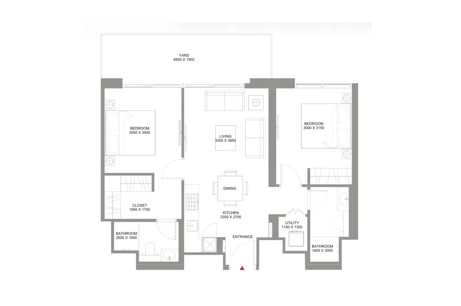 Floor plan for Type F