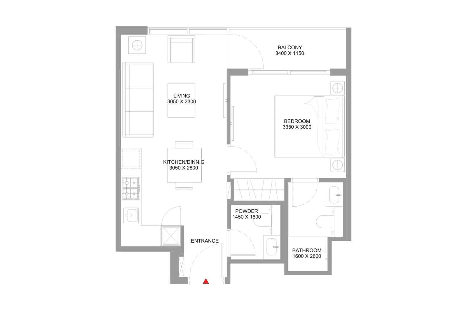 Floor plan for Type A
