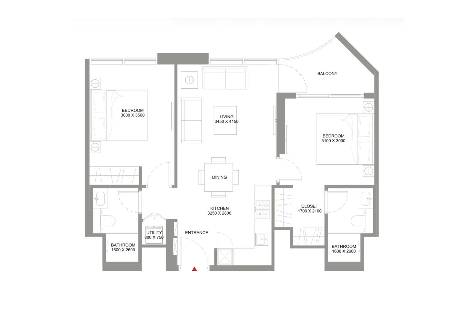 Floor plan for Type B