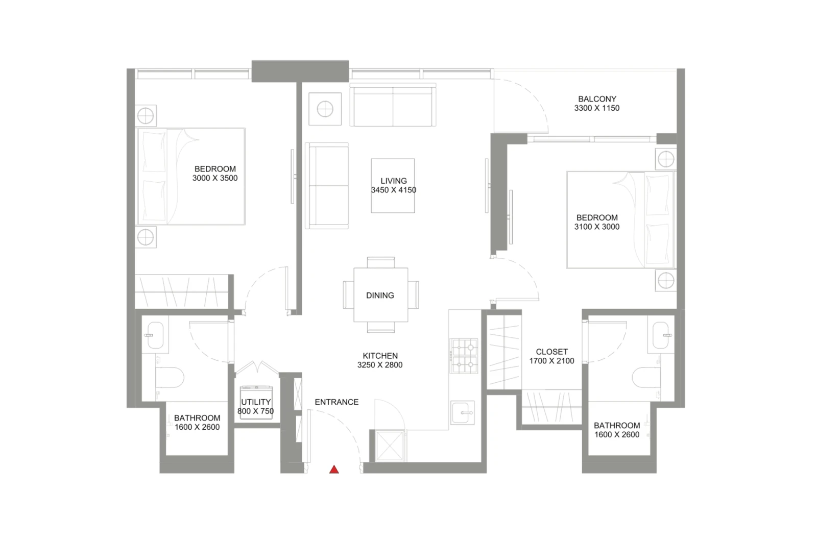 Floor plan for Type A