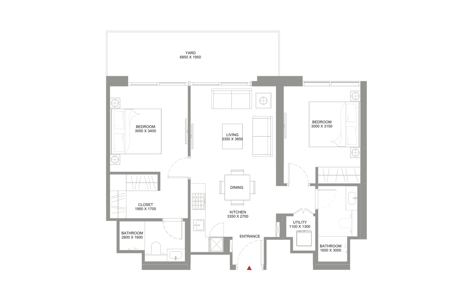 Floor plan for Type F